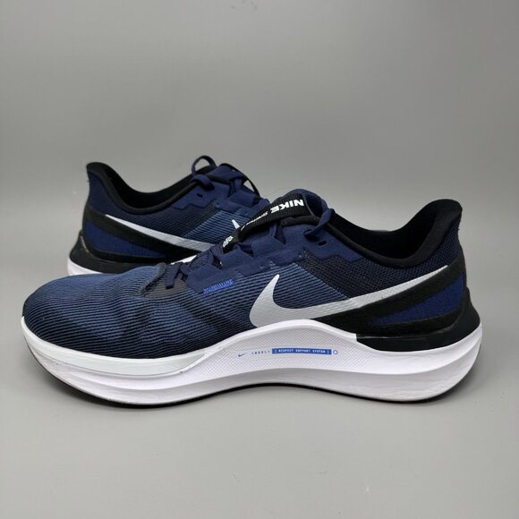 Nike Mens Air Zoom Structure 25 DJ7883-400 Blue Running Shoes Sneakers Size 14 - Picture 2 of 9